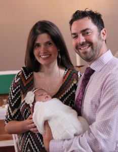 Amélie's baptism at the Our Lady Star of the Sea Church