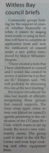 Witless Bay Council briefs