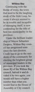 Witless Bay - Craig Westcott editorial